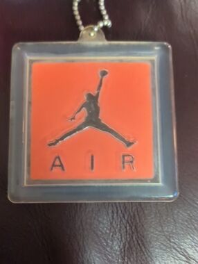 Jordan Nike Orange Jumpman AIR Square Pendant